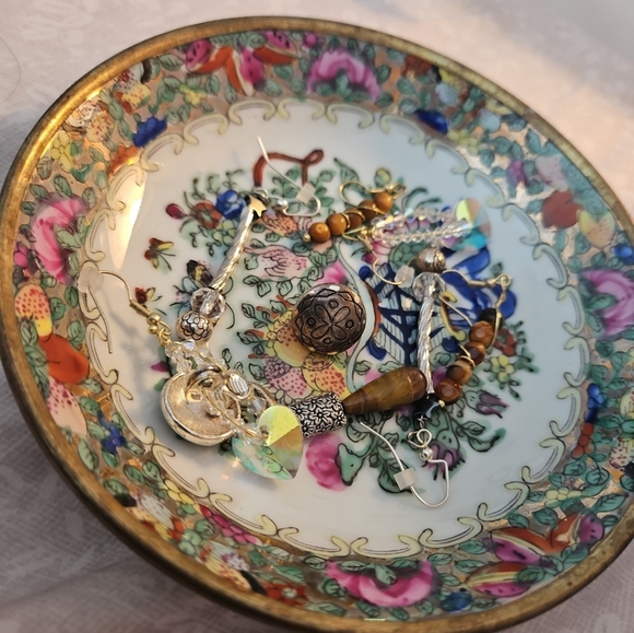 Gilt brass Antique China export marked brass porcelain Qing SALE- stamped - Picture 13 of 14